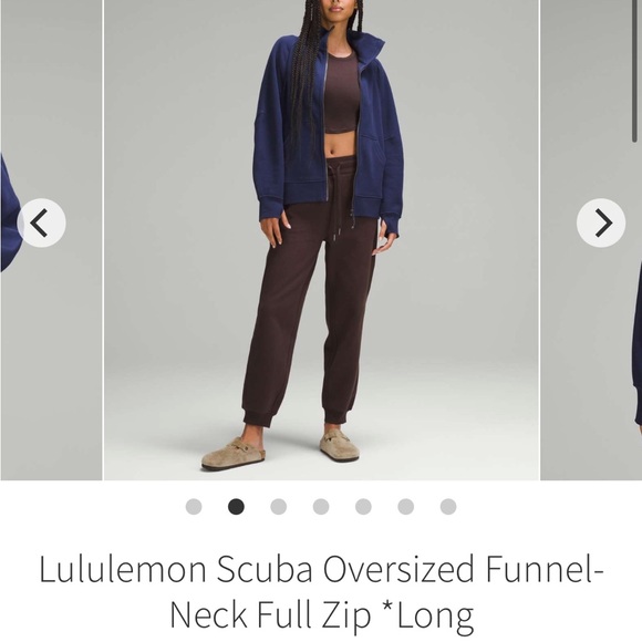 lululemon athletica Tops - lululemon athletica Navy Scuba Oversized Funnel-Neck Full Zip Sweatshirt